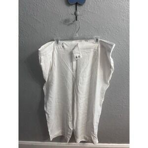 Womens Plus Size 22/24W Cato Linen Blend Whir Capri Pants
